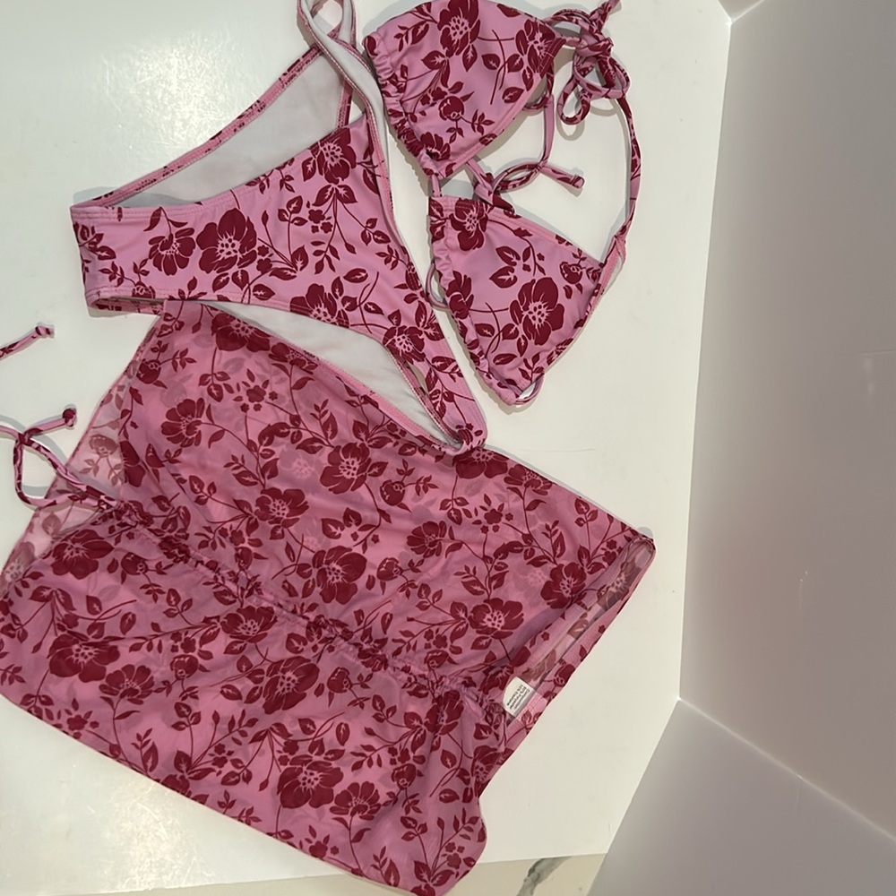 Floral Pink Bikini Set
